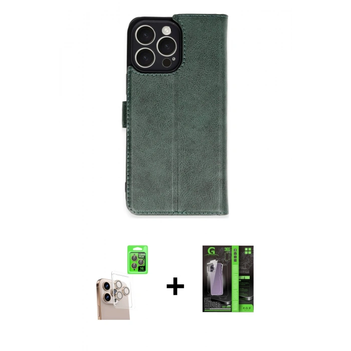 MARSİLYAN™- iPhone 16 Pro Max Kılıf Siluet Işık Serisi - Şeffaf 360 Full Body Arka Koruyucu + Raze Metal Kamera Lens - NLGY