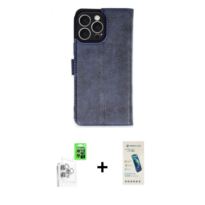 MARSİLYAN™- iPhone 16 Pro Max Kılıf Siluet Işık Serisi - Şeffaf Pasifik Cam Ekran Koruyucu + Raze Metal Kamera Lens - BZ