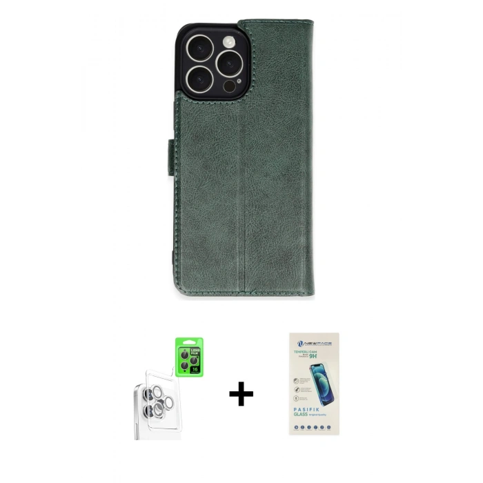 MARSİLYAN™- iPhone 16 Pro Max Kılıf Siluet Işık Serisi - Şeffaf Pasifik Cam Ekran Koruyucu + Raze Metal Kamera Lens - BZ