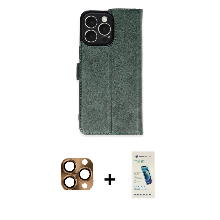 MARSİLYAN™- iPhone 16 Pro Max Kılıf Siluet Işık Serisi - Şeffaf Pasifik Cam Ekran Koruyucu + Pers Alüminyum Kamera Lens - CLTM