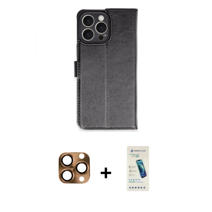 MARSİLYAN™- iPhone 16 Pro Max Kılıf Siluet Işık Serisi - Şeffaf Pasifik Cam Ekran Koruyucu + Pers Alüminyum Kamera Lens - CLTM