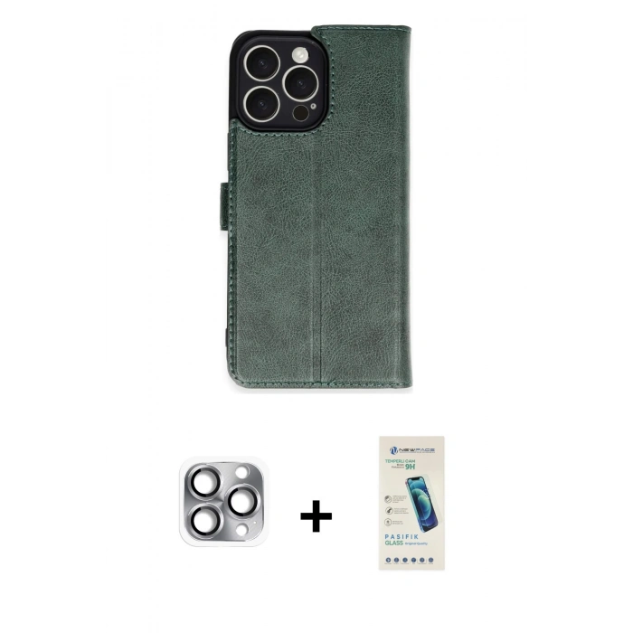 MARSİLYAN™- iPhone 16 Pro Max Kılıf Siluet Işık Serisi - Şeffaf Pasifik Cam Ekran Koruyucu + Pers Alüminyum Kamera Lens - GI