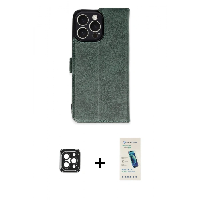 MARSİLYAN™- iPhone 16 Pro Max Kılıf Siluet Işık Serisi - Şeffaf Pasifik Cam Ekran Koruyucu + PVD Metal Kamera Lens - SH