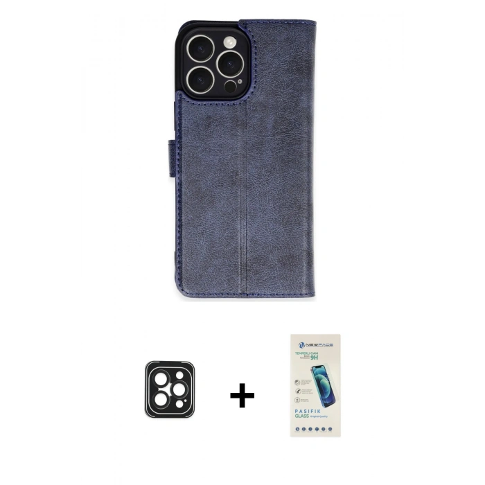 MARSİLYAN™- iPhone 16 Pro Max Kılıf Siluet Işık Serisi - Şeffaf Pasifik Cam Ekran Koruyucu + PVD Metal Kamera Lens - SH