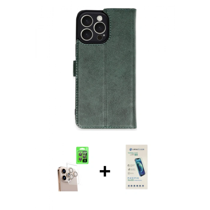 MARSİLYAN™- iPhone 16 Pro Max Kılıf Siluet Işık Serisi - Şeffaf Pasifik Cam Ekran Koruyucu + Raze Metal Kamera Lens - NLGY