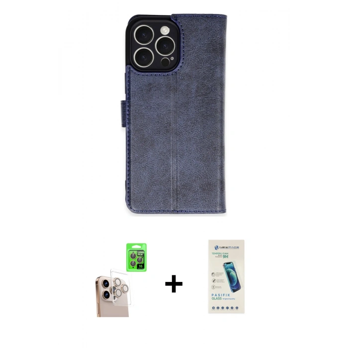 MARSİLYAN™- iPhone 16 Pro Max Kılıf Siluet Işık Serisi - Şeffaf Pasifik Cam Ekran Koruyucu + Raze Metal Kamera Lens - NLGY