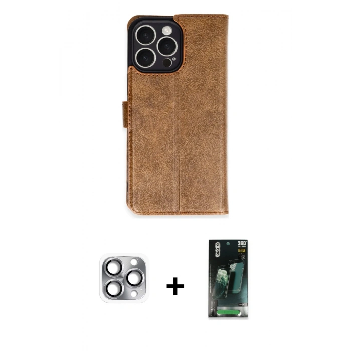 MARSİLYAN™- iPhone 16 Pro Max Kılıf Siluet Işık Serisi - Siyah 360 Mat Full Body Arka Koruyucu + Pers Alüminyum Kamera Lens - GI