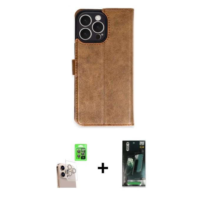 MARSİLYAN™- iPhone 16 Pro Max Kılıf Siluet Işık Serisi - Siyah 360 Mat Full Body Arka Koruyucu + Raze Metal Kamera Lens - NLGY