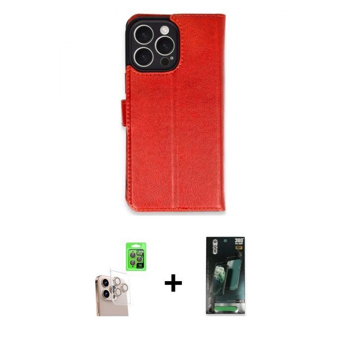 MARSİLYAN™- iPhone 16 Pro Max Kılıf Siluet Işık Serisi - Siyah 360 Mat Full Body Arka Koruyucu + Raze Metal Kamera Lens - NLGY