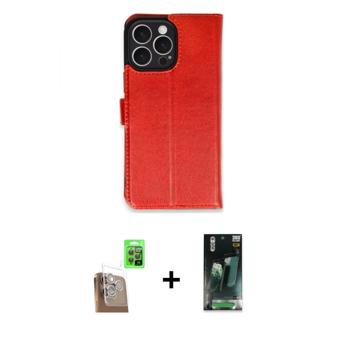 MARSİLYAN™- iPhone 16 Pro Max Kılıf Siluet Işık Serisi - Siyah 360 Mat Full Body Arka Koruyucu + Raze Metal Kamera Lens - CLTM