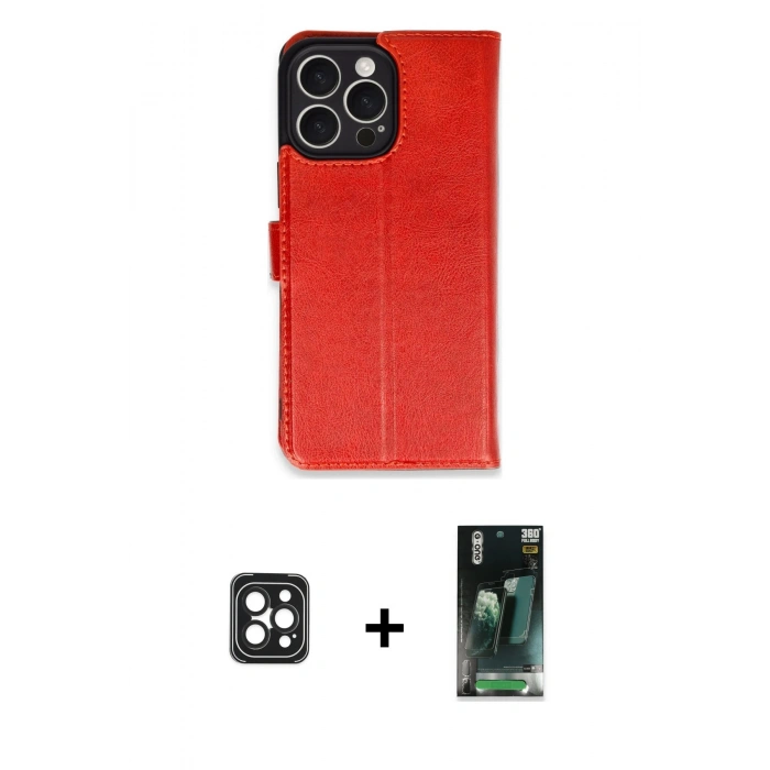 MARSİLYAN™- iPhone 16 Pro Max Kılıf Siluet Işık Serisi - Siyah 360 Mat Full Body Arka Koruyucu + PVD Metal Kamera Lens - SH
