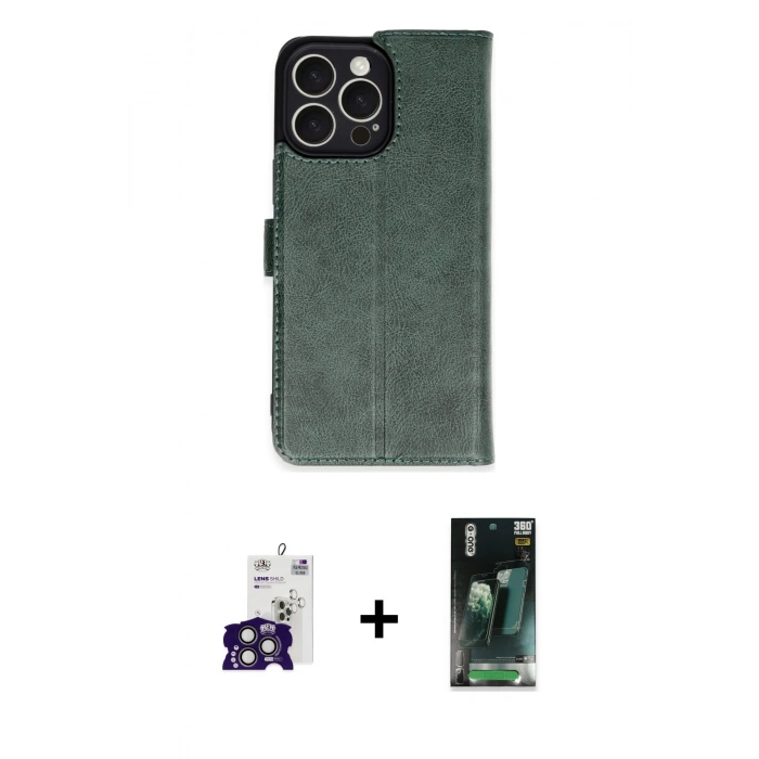 MARSİLYAN™- iPhone 16 Pro Max Kılıf Siluet Işık Serisi - Siyah 360 Mat Full Body Arka Koruyucu + Bilvis Titan Kamera Lens - TMGI