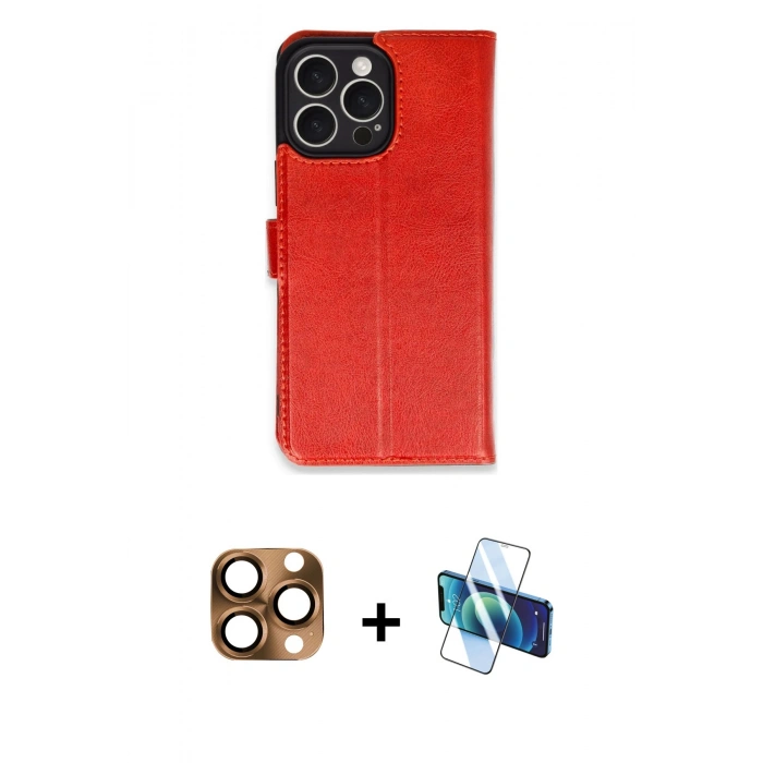 MARSİLYAN™- iPhone 16 Pro Max Kılıf Siluet Işık Serisi - Siyah 3D Antistatik Cam Ekran Koruyucu + Pers Alüminyum Kamera Lens - CLTM