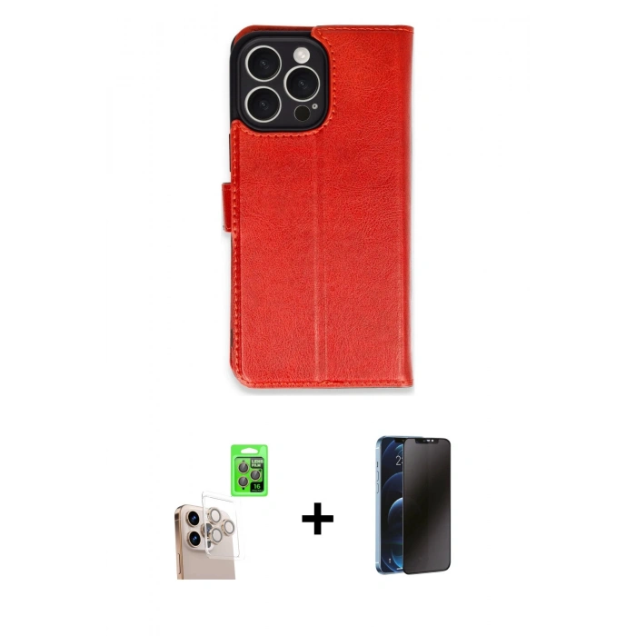 MARSİLYAN™- iPhone 16 Pro Max Kılıf Siluet Işık Serisi - Siyah 3D Antistatik Hayalet Cam Ekran Koruyucu + Raze Metal Kamera Lens - NLGY