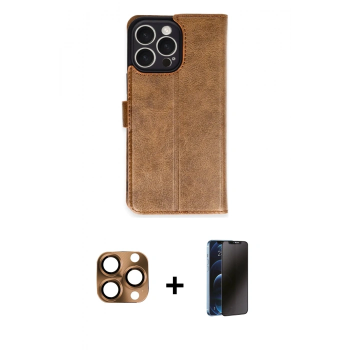 MARSİLYAN™- iPhone 16 Pro Max Kılıf Siluet Işık Serisi - Siyah 3D Antistatik Hayalet Cam Ekran Koruyucu + Pers Alüminyum Kamera Lens - CLTM