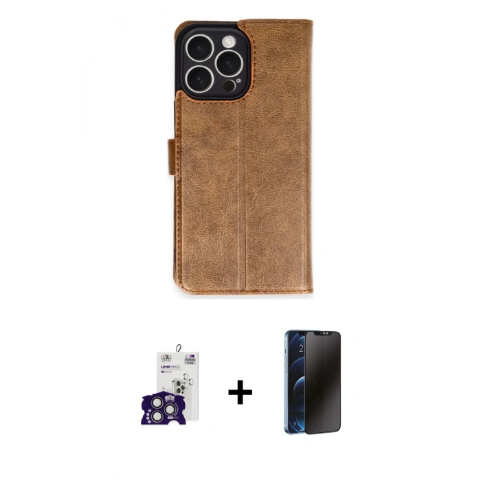 MARSİLYAN™- iPhone 16 Pro Max Kılıf Siluet Işık Serisi - Siyah 3D Antistatik Hayalet Cam Ekran Koruyucu + Bilvis Titan Kamera Lens - TMGI