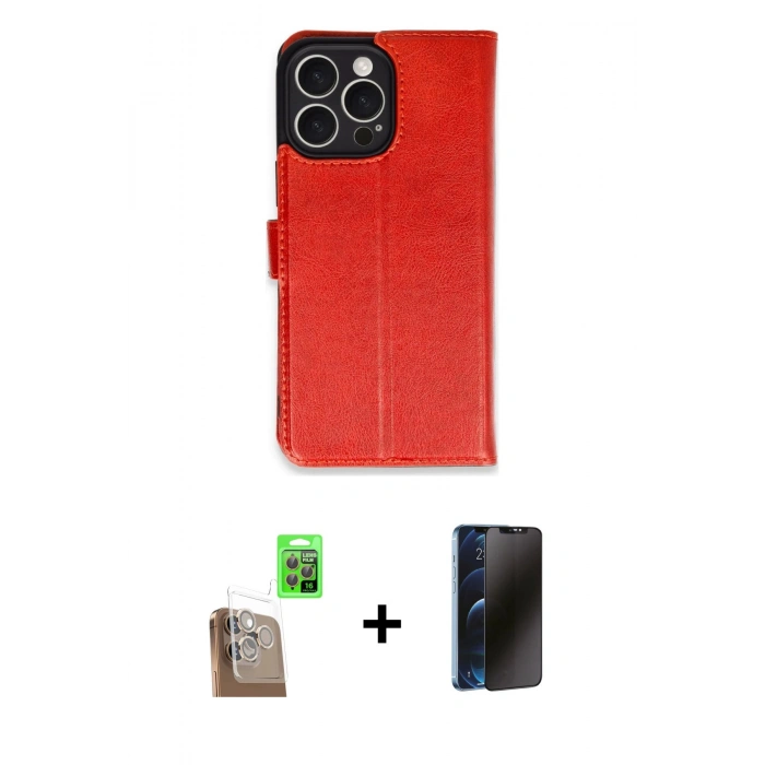 MARSİLYAN™- iPhone 16 Pro Max Kılıf Siluet Işık Serisi - Siyah 3D Antistatik Hayalet Cam Ekran Koruyucu + Raze Metal Kamera Lens - CLTM