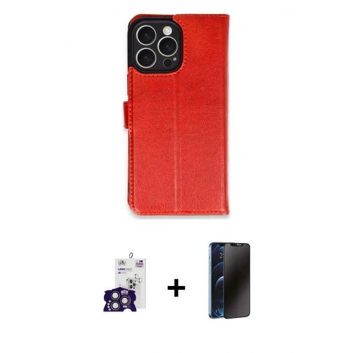 MARSİLYAN™- iPhone 16 Pro Max Kılıf Siluet Işık Serisi - Siyah 3D Antistatik Hayalet Cam Ekran Koruyucu + Bilvis Titan Kamera Lens - TMGI