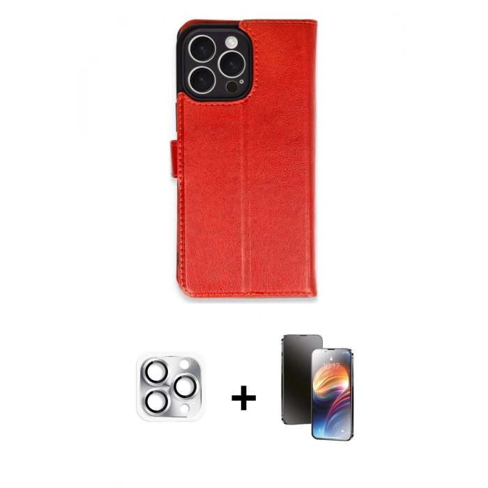 MARSİLYAN™- iPhone 16 Pro Max Kılıf Siluet Işık Serisi - Siyah 3D Antistatik Mat Seramik Nano Ekran Koruyucu + Pers Alüminyum Kamera Lens - GS