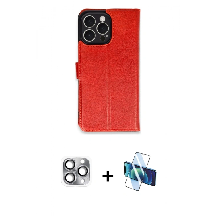 MARSİLYAN™- iPhone 16 Pro Max Kılıf Siluet Işık Serisi - Siyah 3D Antistatik Seramik Nano Ekran Koruyucu + Pers Alüminyum Kamera Lens - GI