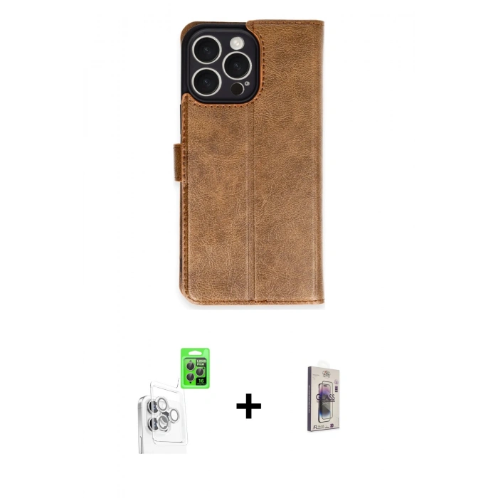 MARSİLYAN™- iPhone 16 Pro Max Kılıf Siluet Işık Serisi - Siyah Bilvis 3D Cam Ekran Koruyucu + Raze Metal Kamera Lens - BZ