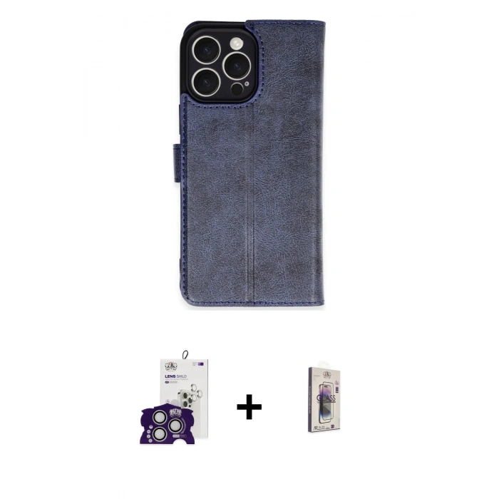 MARSİLYAN™- iPhone 16 Pro Max Kılıf Siluet Işık Serisi - Siyah Bilvis 3D Cam Ekran Koruyucu + Bilvis Titan Kamera Lens - GS