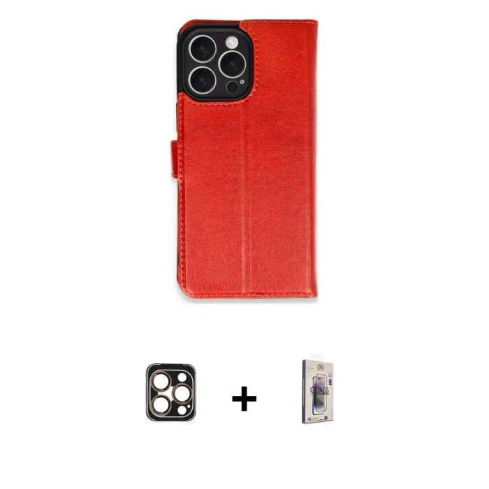 MARSİLYAN™- iPhone 16 Pro Max Kılıf Siluet Işık Serisi - Siyah Bilvis 3D Cam Ekran Koruyucu + PVD Metal Kamera Lens - GD