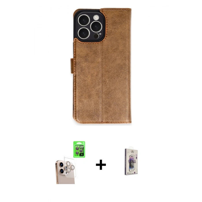 MARSİLYAN™- iPhone 16 Pro Max Kılıf Siluet Işık Serisi - Siyah Bilvis 3D Cam Ekran Koruyucu + Raze Metal Kamera Lens - NLGY