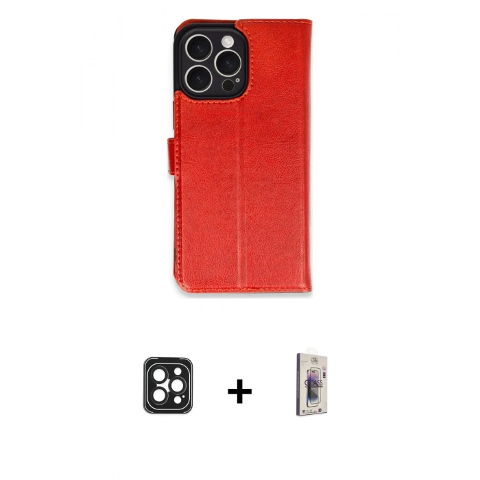 MARSİLYAN™- iPhone 16 Pro Max Kılıf Siluet Işık Serisi - Siyah Bilvis 3D Cam Ekran Koruyucu + PVD Metal Kamera Lens - SH
