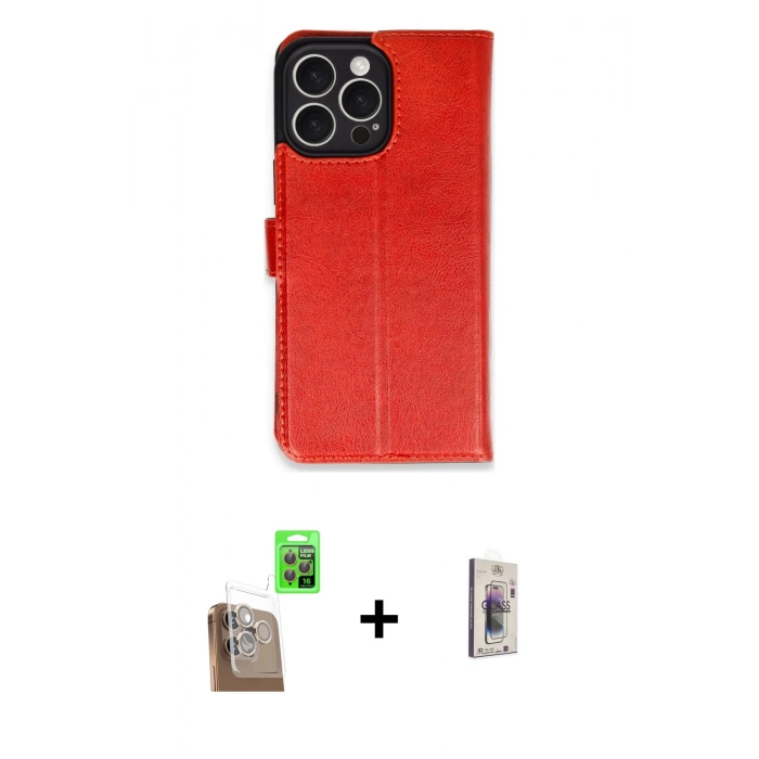 MARSİLYAN™- iPhone 16 Pro Max Kılıf Siluet Işık Serisi - Siyah Bilvis 3D Cam Ekran Koruyucu + Raze Metal Kamera Lens - CLTM