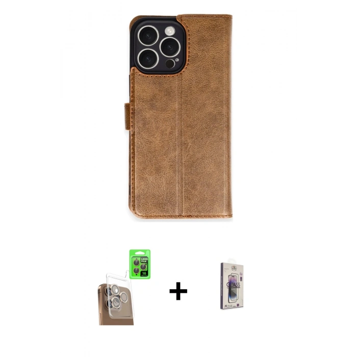 MARSİLYAN™- iPhone 16 Pro Max Kılıf Siluet Işık Serisi - Siyah Bilvis 3D Cam Ekran Koruyucu + Raze Metal Kamera Lens - CLTM