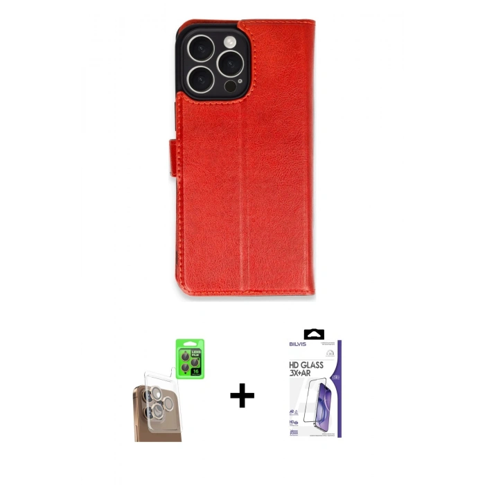 MARSİLYAN™- iPhone 16 Pro Max Kılıf Siluet Işık Serisi - Siyah Bilvis 3X AR HD Cam Ekran Koruyucu + Raze Metal Kamera Lens - CLTM