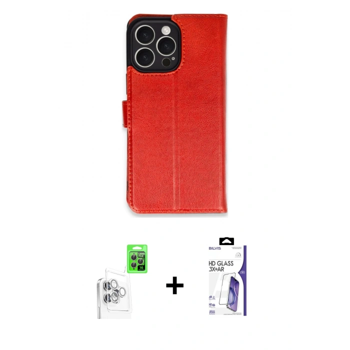 MARSİLYAN™- iPhone 16 Pro Max Kılıf Siluet Işık Serisi - Siyah Bilvis 3X AR HD Cam Ekran Koruyucu + Raze Metal Kamera Lens - BZ