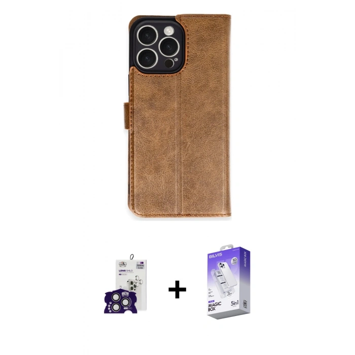 MARSİLYAN™- iPhone 16 Pro Max Kılıf Siluet Işık Serisi - Siyah Bilvis 5in1 3D Magic Cam Ekran Koruyucu + Bilvis Titan Kamera Lens - TMGI