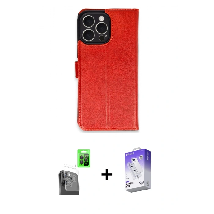 MARSİLYAN™- iPhone 16 Pro Max Kılıf Siluet Işık Serisi - Siyah Bilvis 5in1 3D Magic Cam Ekran Koruyucu + Raze Metal Kamera Lens - SH
