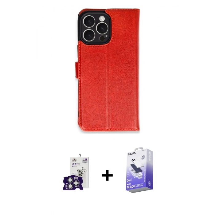 MARSİLYAN™- iPhone 16 Pro Max Kılıf Siluet Işık Serisi - Siyah Bilvis 5in1 5D Magic Hayalet Cam Ekran Koruyucu + Bilvis Titan Kamera Lens - TMGI