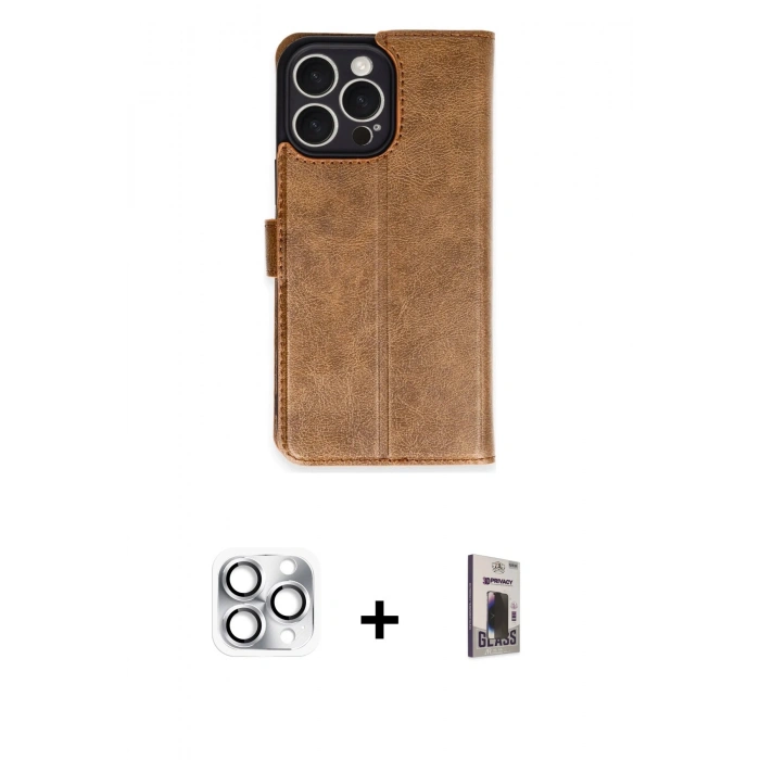 MARSİLYAN™- iPhone 16 Pro Max Kılıf Siluet Işık Serisi - Siyah Bilvis Hayalet Cam Ekran Koruyucu + Pers Alüminyum Kamera Lens - GS
