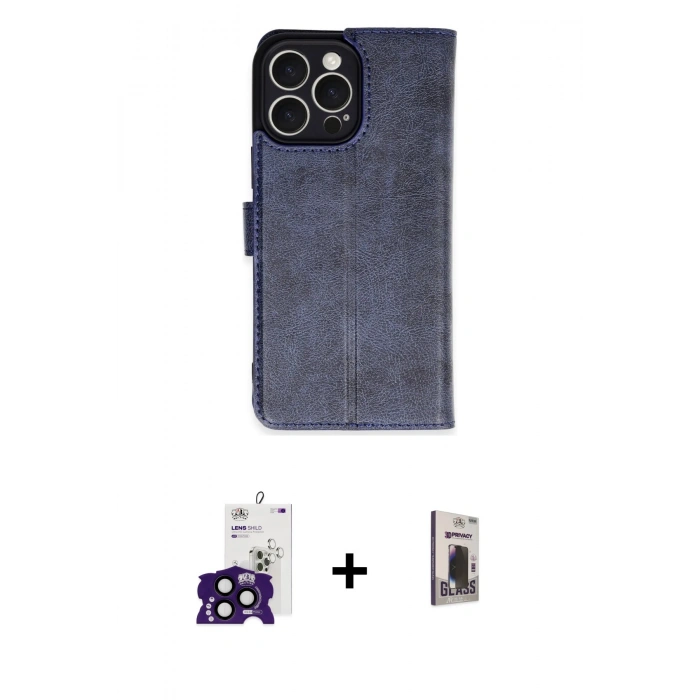 MARSİLYAN™- iPhone 16 Pro Max Kılıf Siluet Işık Serisi - Siyah Bilvis Hayalet Cam Ekran Koruyucu + Bilvis Titan Kamera Lens - SH