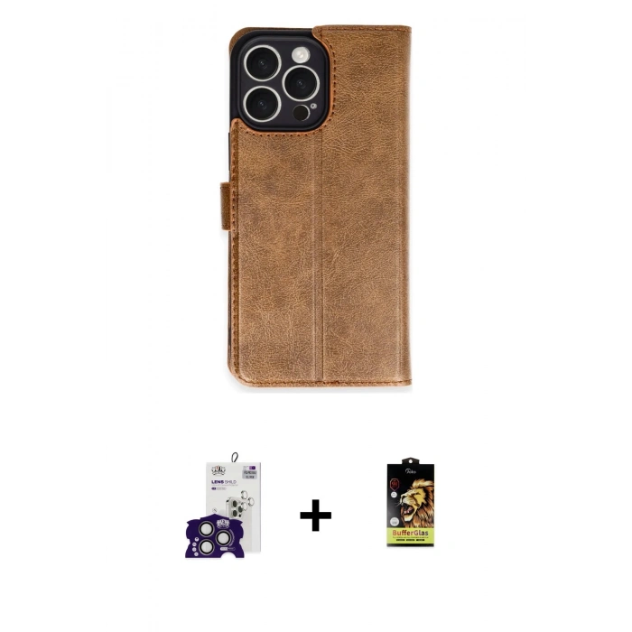 MARSİLYAN™- iPhone 16 Pro Max Kılıf Siluet Işık Serisi - Siyah Buffer Cam Ekran Koruyucu + Bilvis Titan Kamera Lens - TMGI