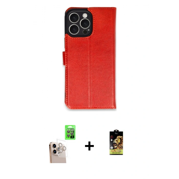 MARSİLYAN™- iPhone 16 Pro Max Kılıf Siluet Işık Serisi - Siyah Buffer Cam Ekran Koruyucu + Raze Metal Kamera Lens - NLGY