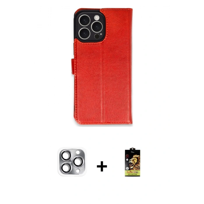 MARSİLYAN™- iPhone 16 Pro Max Kılıf Siluet Işık Serisi - Siyah Buffer Cam Ekran Koruyucu + Pers Alüminyum Kamera Lens - GI