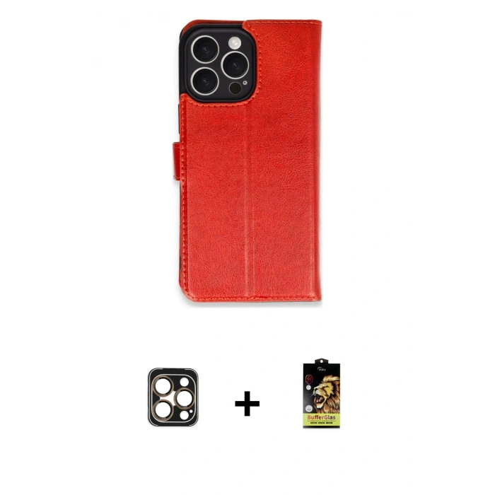 MARSİLYAN™- iPhone 16 Pro Max Kılıf Siluet Işık Serisi - Siyah Buffer Cam Ekran Koruyucu + PVD Metal Kamera Lens - GD