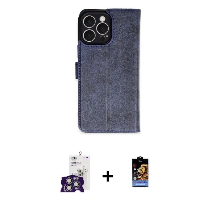 MARSİLYAN™- iPhone 16 Pro Max Kılıf Siluet Işık Serisi - Siyah Buffer Hayalet Cam Ekran Koruyucu + Bilvis Titan Kamera Lens - GS