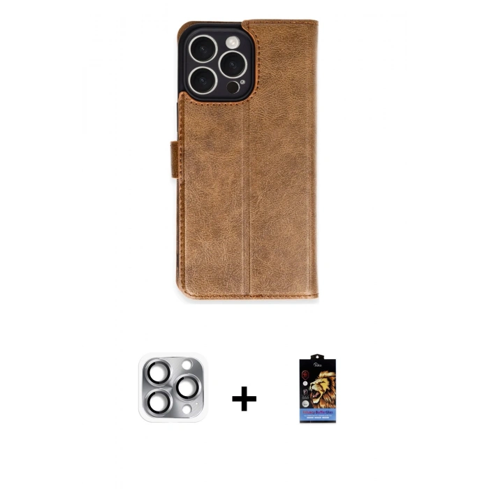 MARSİLYAN™- iPhone 16 Pro Max Kılıf Siluet Işık Serisi - Siyah Buffer Hayalet Cam Ekran Koruyucu + Pers Alüminyum Kamera Lens - GI