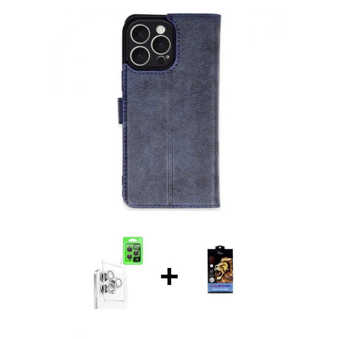 MARSİLYAN™- iPhone 16 Pro Max Kılıf Siluet Işık Serisi - Siyah Buffer Hayalet Cam Ekran Koruyucu + Raze Metal Kamera Lens - BZ