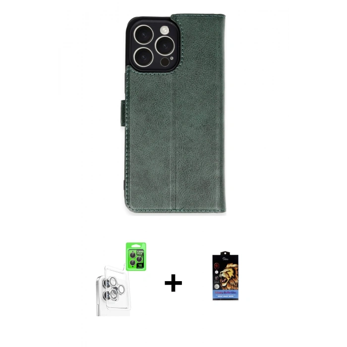 MARSİLYAN™- iPhone 16 Pro Max Kılıf Siluet Işık Serisi - Siyah Buffer Hayalet Cam Ekran Koruyucu + Raze Metal Kamera Lens - BZ