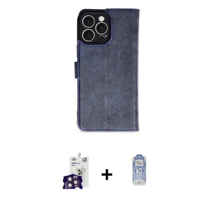 MARSİLYAN™- iPhone 16 Pro Max Kılıf Siluet Işık Serisi - Siyah Joko Magic 5D Cam + Bilvis Titan Kamera Lens - TMGI