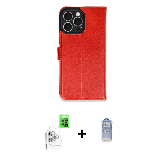 MARSİLYAN™- iPhone 16 Pro Max Kılıf Siluet Işık Serisi - Siyah Joko Magic 5D Cam + Raze Metal Kamera Lens - BZ