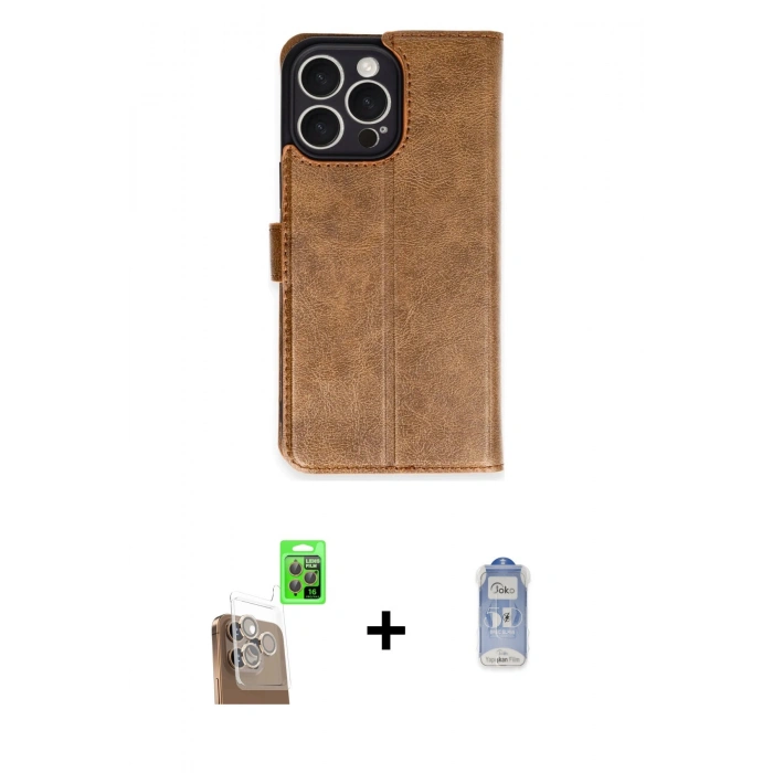 MARSİLYAN™- iPhone 16 Pro Max Kılıf Siluet Işık Serisi - Siyah Joko Magic 5D Cam + Raze Metal Kamera Lens - CLTM