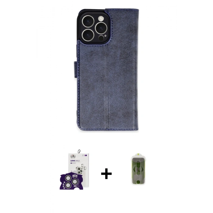 MARSİLYAN™- iPhone 16 Pro Max Kılıf Siluet Işık Serisi - Siyah Joko Magic 5D Hayalet Cam + Bilvis Titan Kamera Lens - GS